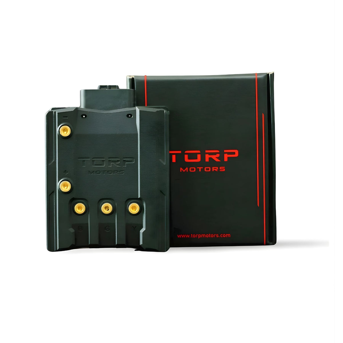 Controladora TORP TC1000 2.x para Light Bee, dispositivo de control y gestión en color negro con botones y pantalla.