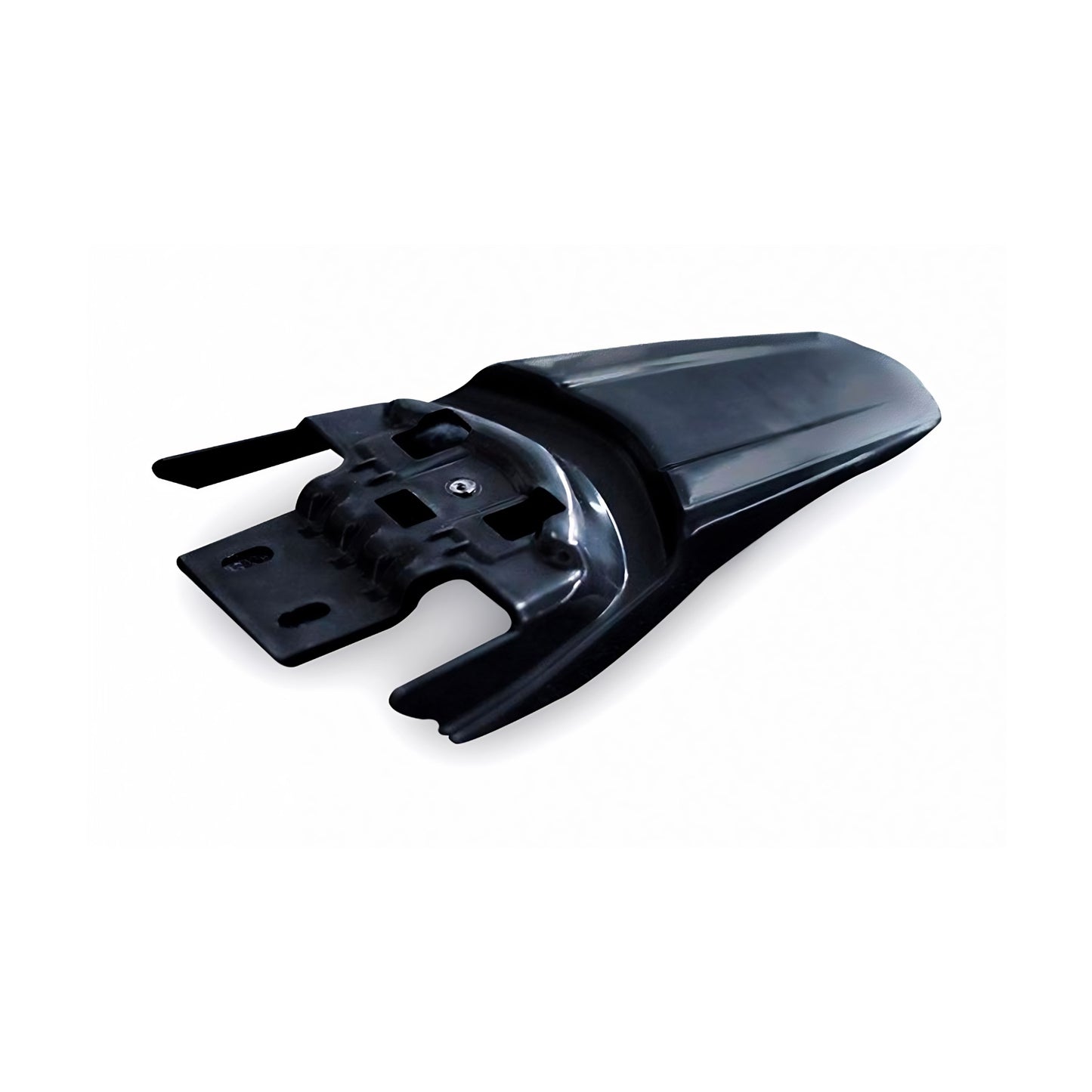 Guardabarros trasero corto de la marca SURRON, en color claro, para protección y estilo en motocicleta eléctrica.