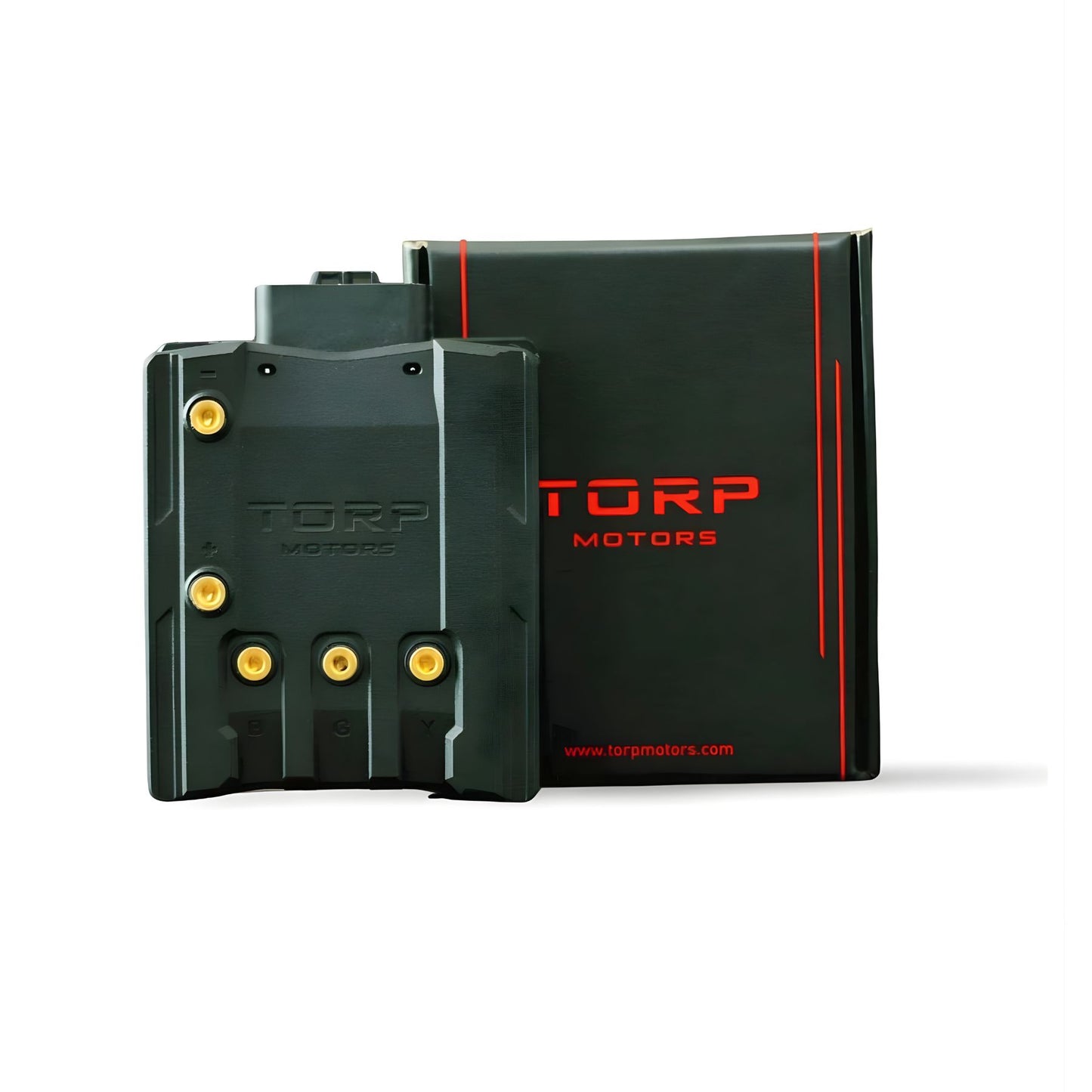 Controladora TORP TC1000 2.x para Light Bee, dispositivo de control y gestión en color negro con botones y pantalla.