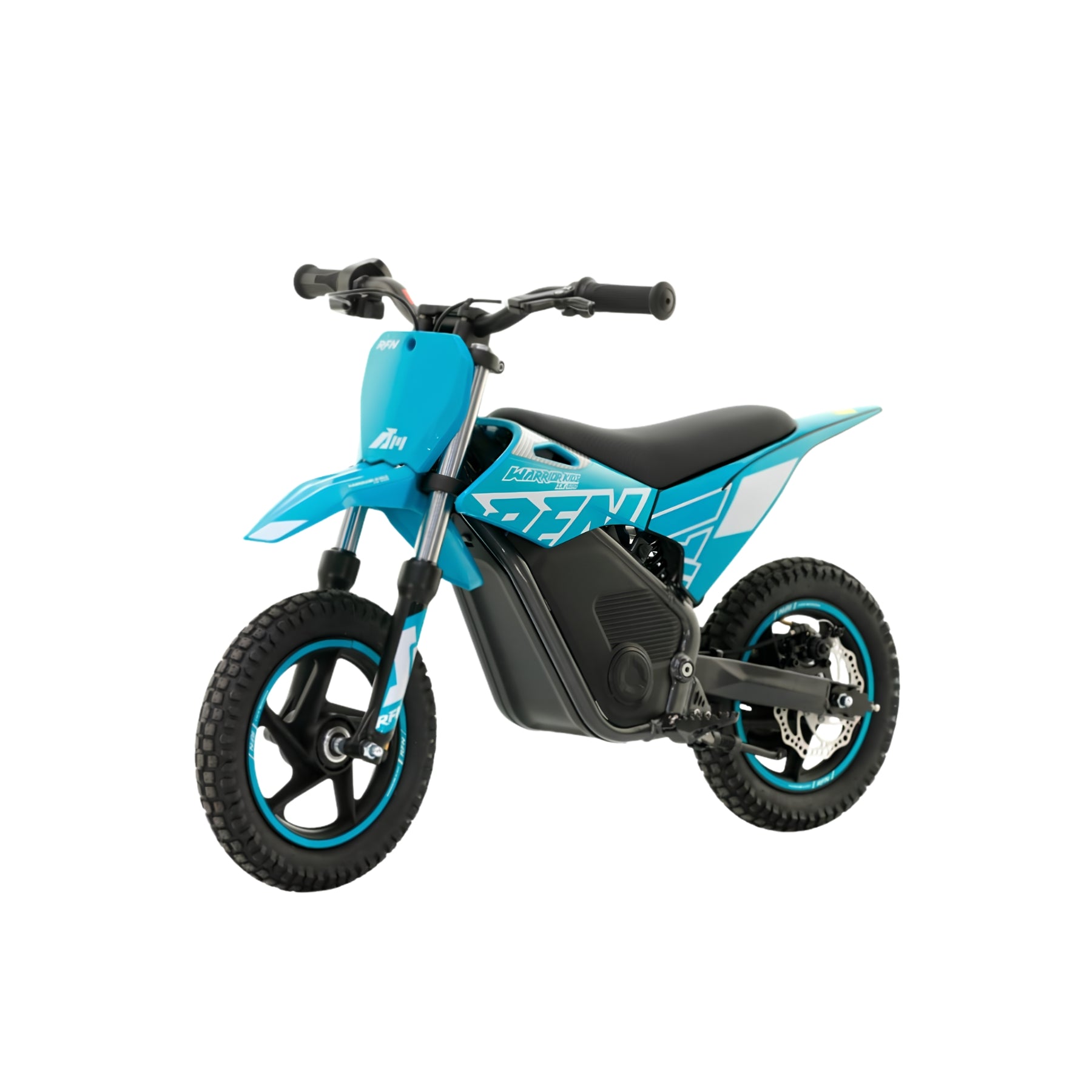 Minicross eléctrica X-EMOTOS RFN Warrior SX-E250 infantil, azul, 12/12 pulgadas, 250W para niños, vista frontal.