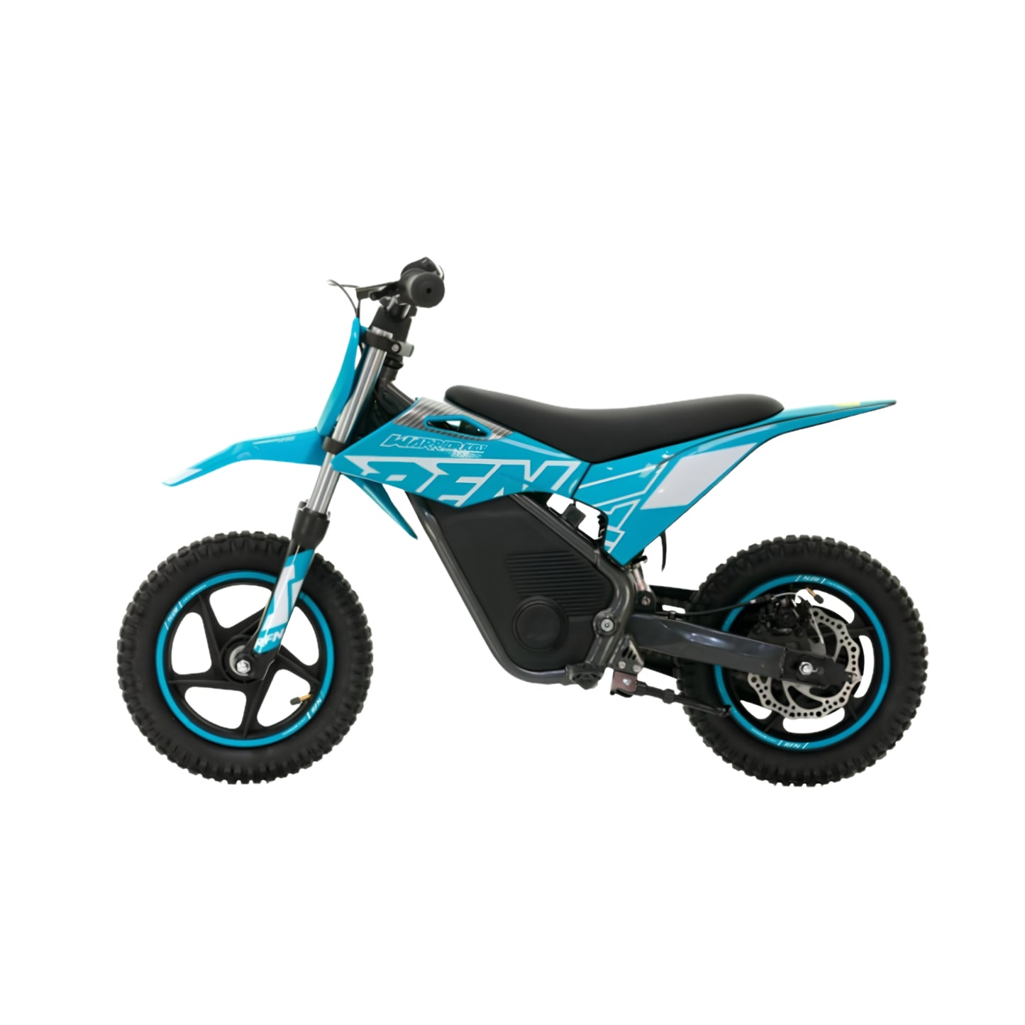 Miniquad eléctrico RFN Warrior SX-E250 para niños, en color azul, con motor de 250W y ruedas de 12 pulgadas, de la marca X-EMOTOS.