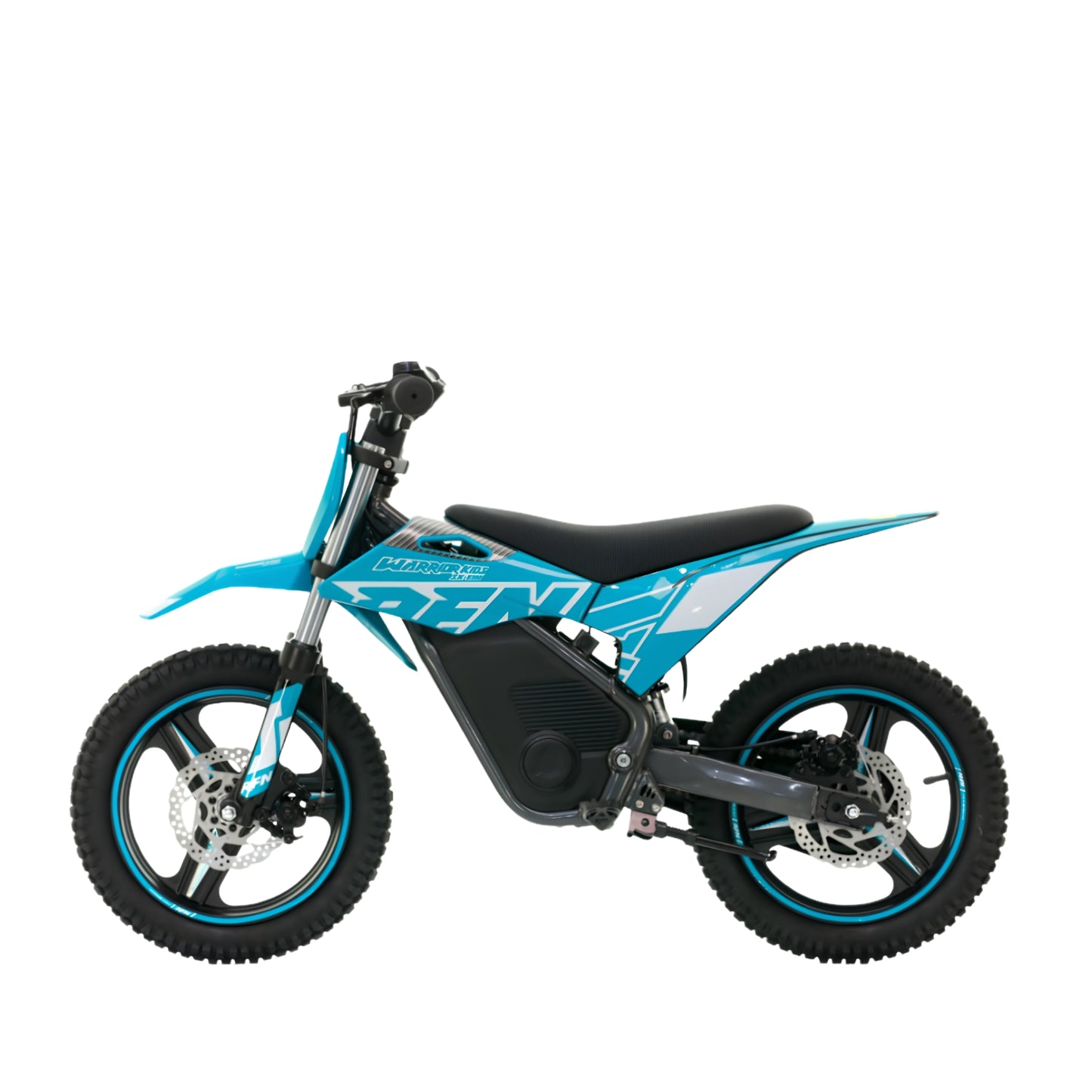 Minicross eléctrica X-EMOTOS RFN Warrior SX-E350 14/14” 350W para niños, en color azul, con neumáticos y control infantil