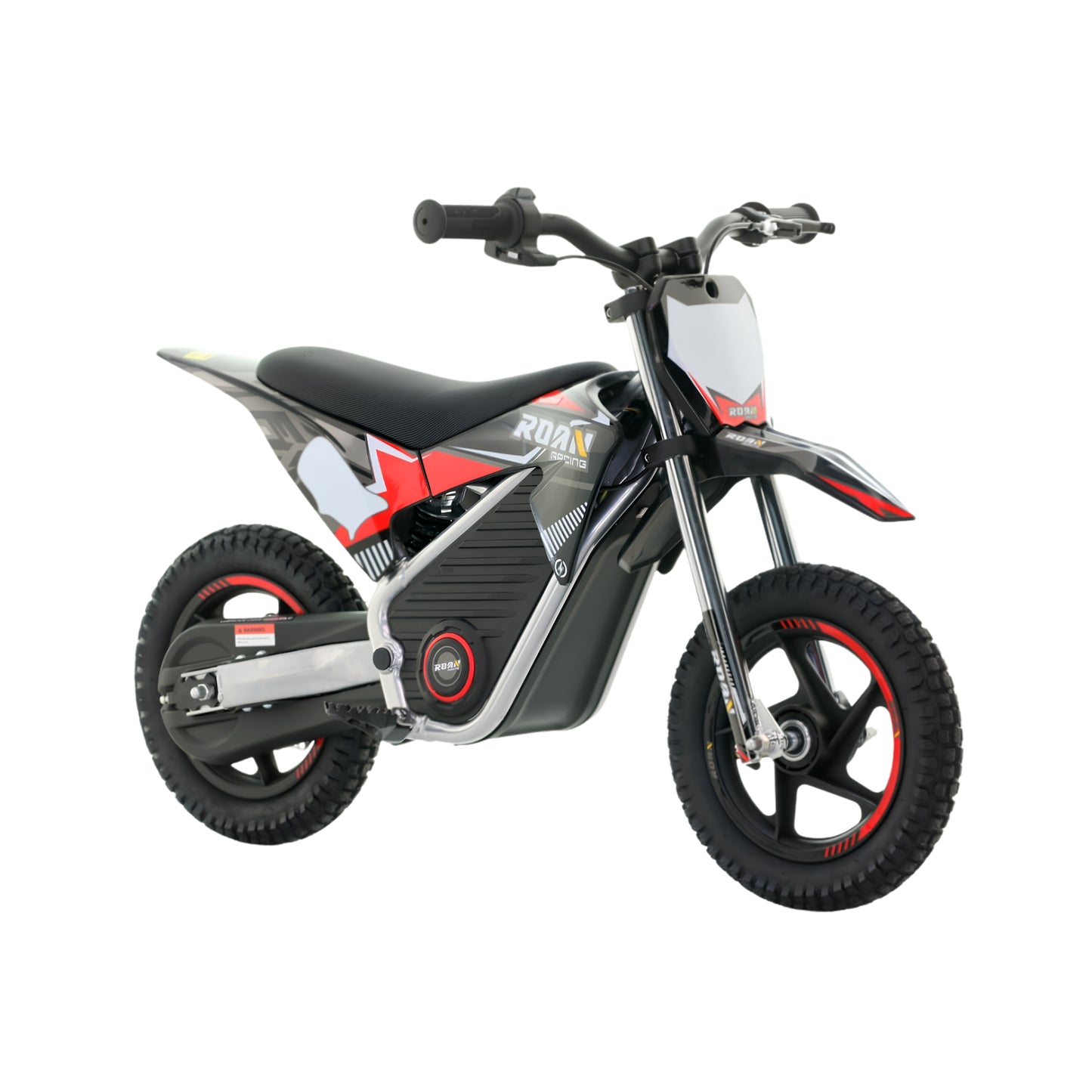 Mini moto eléctrica Warrior X-EMOTOS de 150W en color roan, con diseño compacto y robusto para niños y jóvenes.