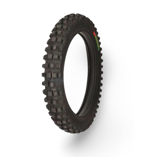 Neumático off-road 18x3.5 X-EMOTOS con tacos para motocicleta todoterreno, vista del neumático de perfil.