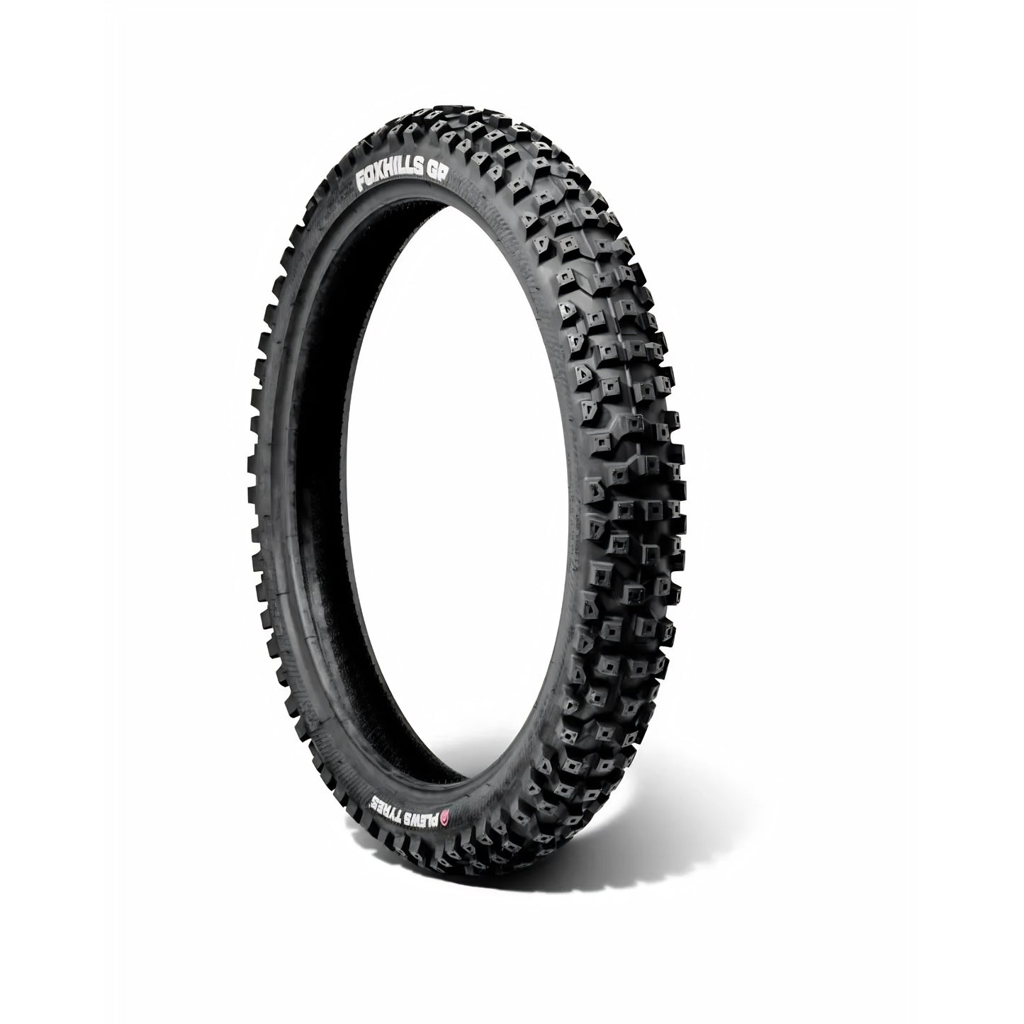 Neumático de motocross medio-duro X-EMOTOS 70/100-19 montado en una rueda, con banda de rodadura para off-road y agarre en tierra.