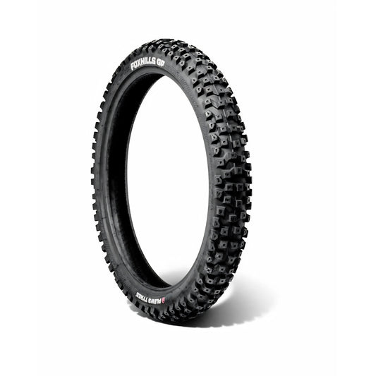 Neumático de motocross medio-duro X-EMOTOS 70/100-19 montado en una rueda, con banda de rodadura para off-road y agarre en tierra.