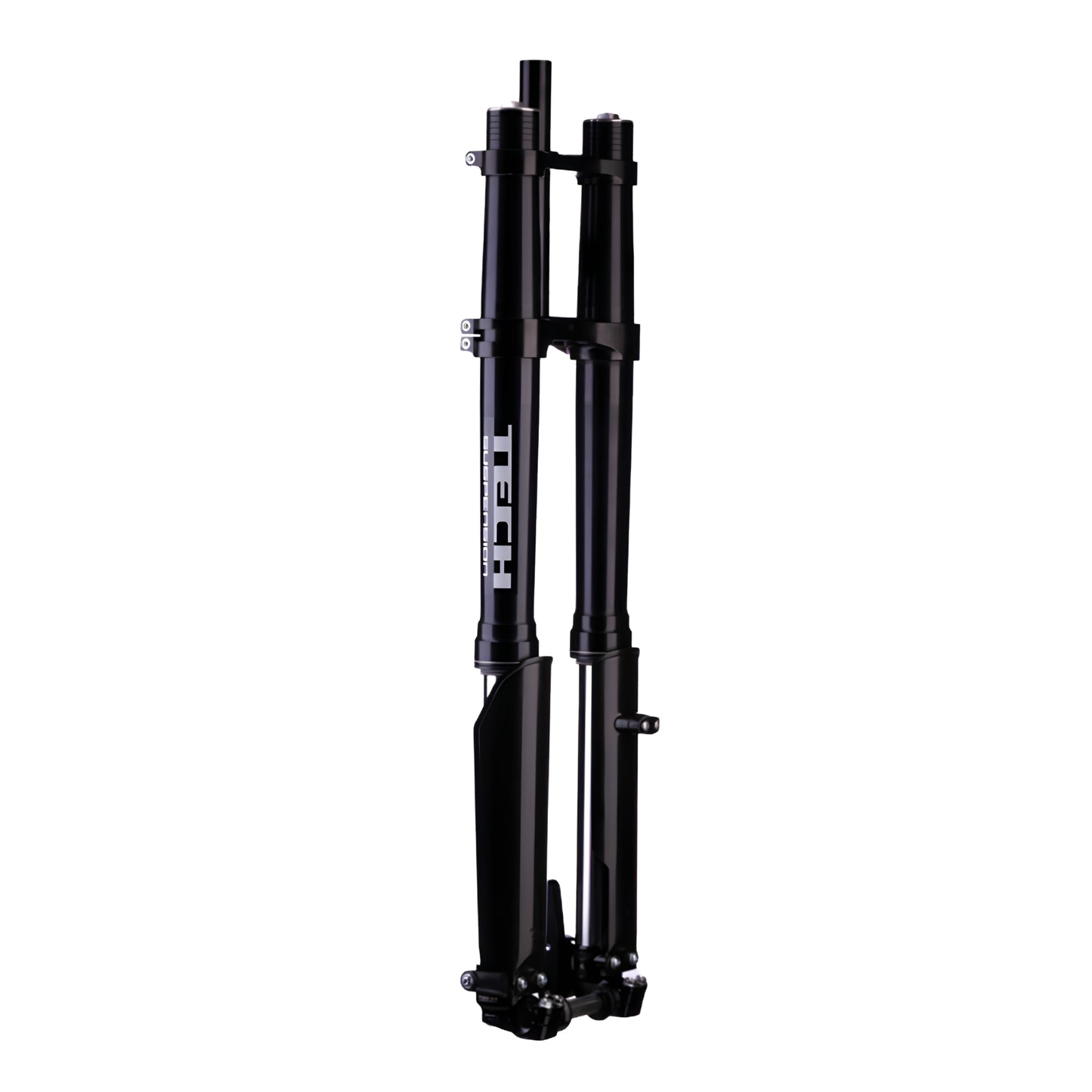 Horquilla de suspensión FORMULA TECH E39 E-Moto para motocicletas eléctricas, con diseño resistente y tecnología avanzada.