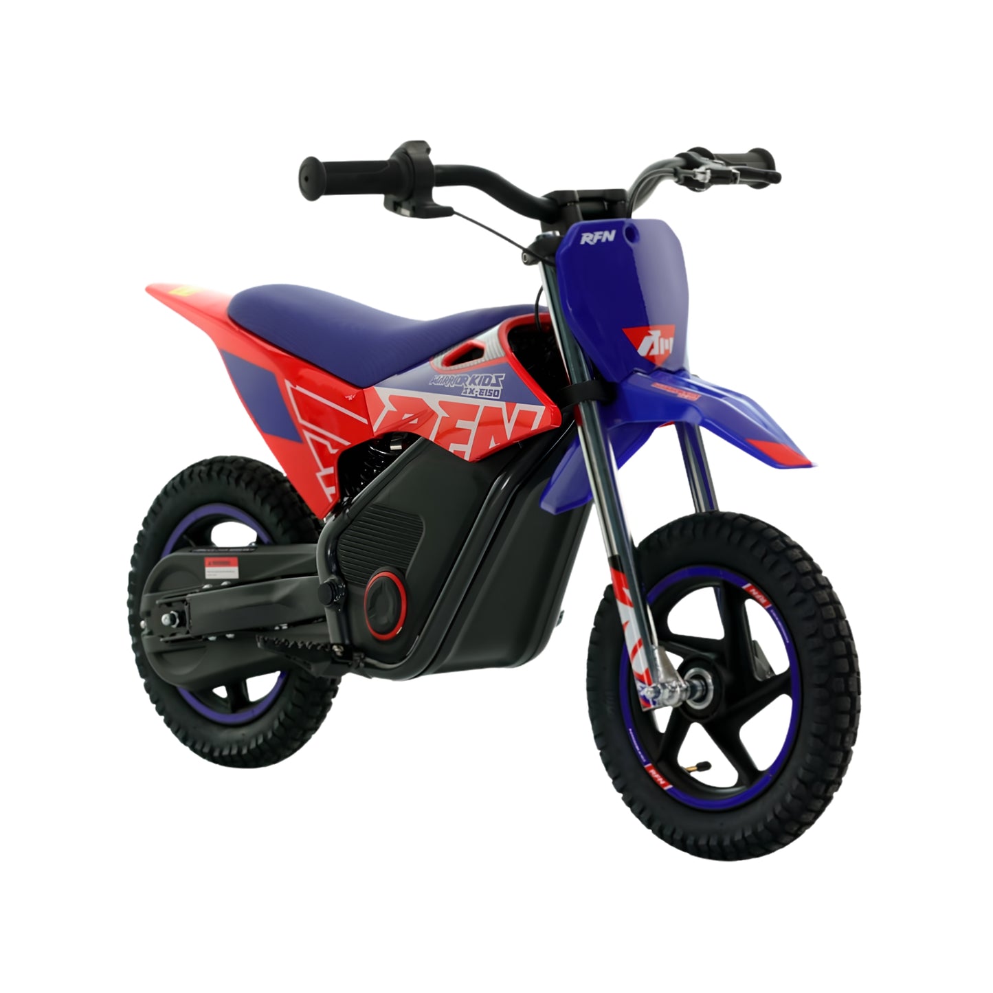 Minicross eléctrica X-EMOTOS RFN Warrior SX-E150 de 150W y 12 pulgadas, diseñada para niños y principiantes.