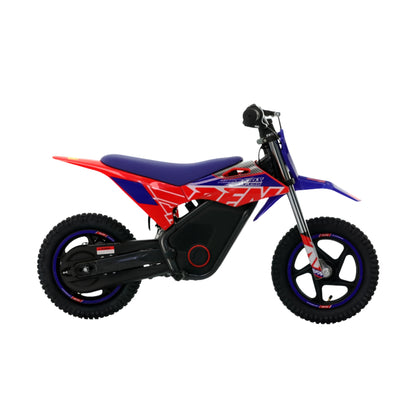 Minicross eléctrica X-EMOTOS RFN Warrior SX-E150 de 150W y 12 pulgadas, diseñada para niños y principiantes.