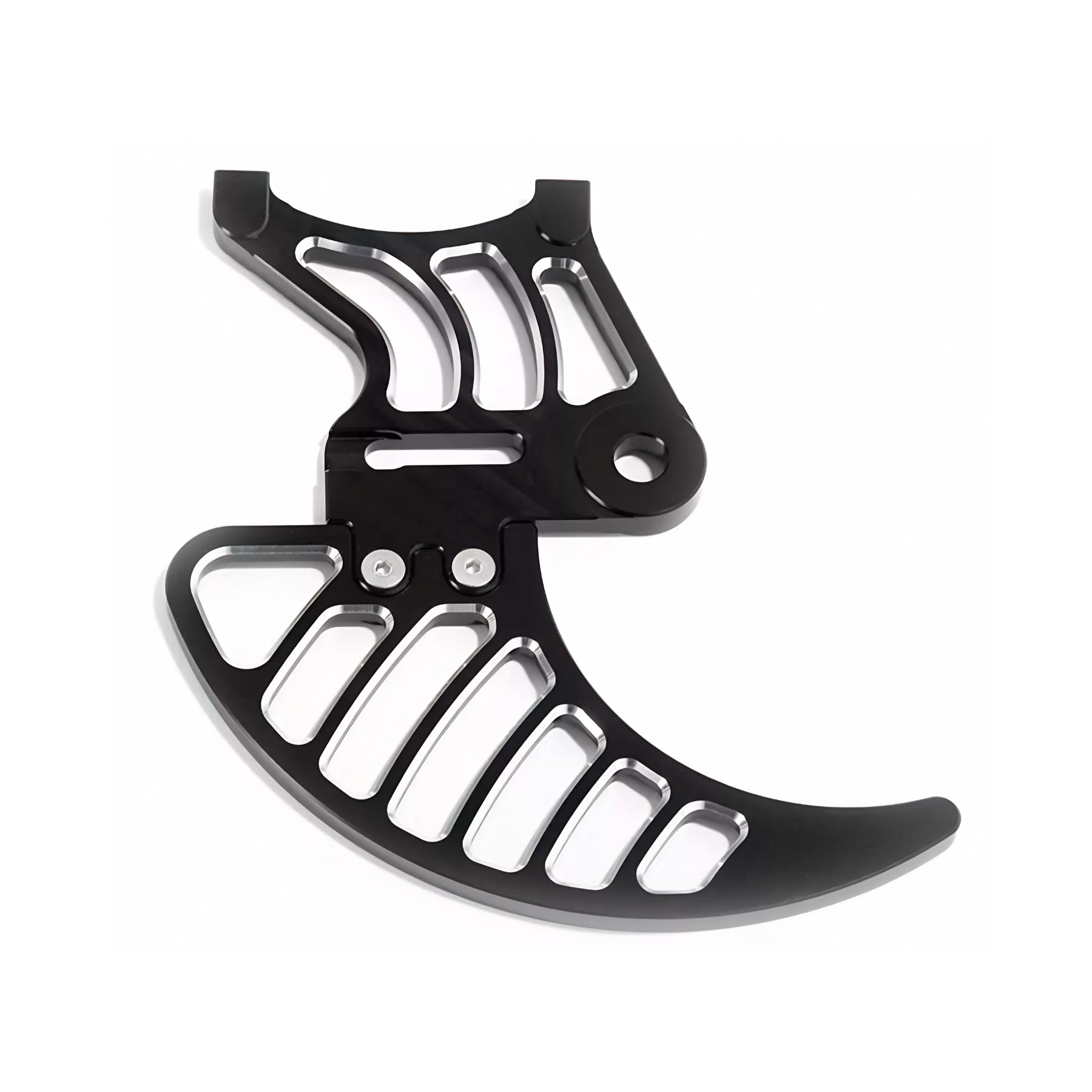 Protector de disco trasero X-EMOTOS en color negro, diseñado para protección de frenos en motocicleta.
