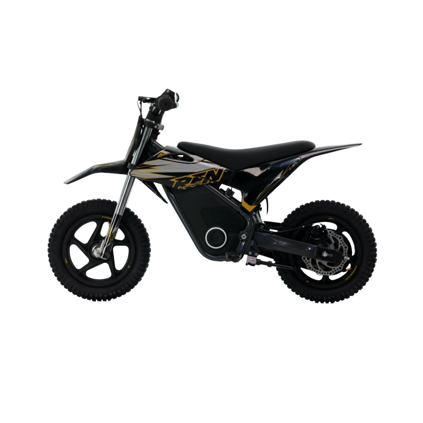 Minicross eléctrica X-EMOTOS RFN Warrior SX-E150 150W y 12 pulgadas en color negro, lista para montar y conducir.