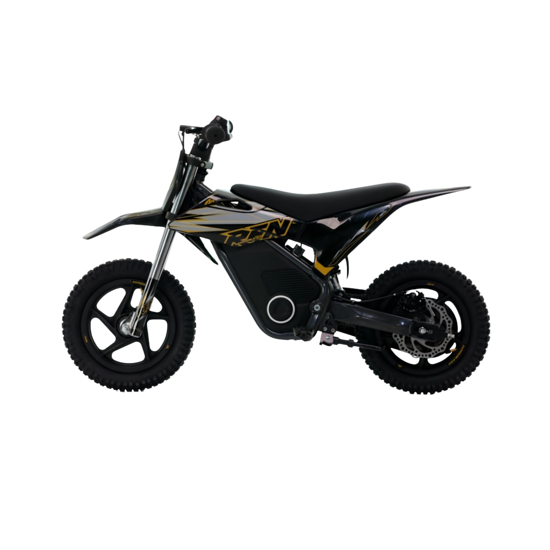 Minicross eléctrica X-EMOTOS RFN Warrior SX-E150 150W y 12 pulgadas en color negro, lista para montar y conducir.